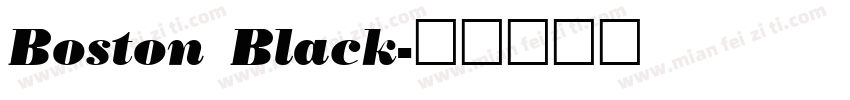 Boston Black字体转换
